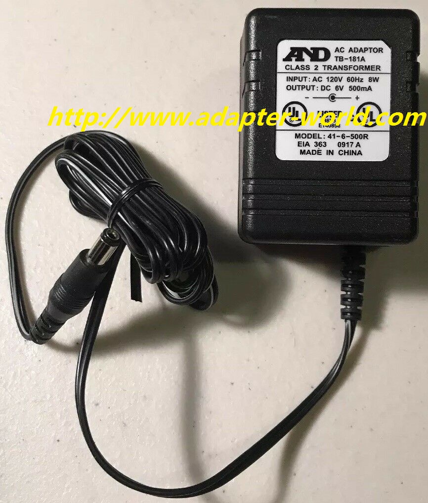*100% Brand NEW* AND 6VDC 500mA TB-181A 41-6-500R AC Adapter Power Supply Free shipping!